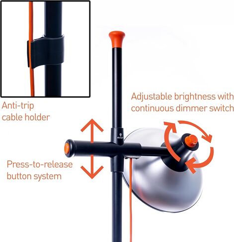 daylight Company Easel Lamp Go™ Premium 95+ CRI LED Art Lamp with 3-Step Dimmer, USB-C Cable, and Built-in Battery for Superb Color Reproduction and Uninterrupted Illumination in Saudi Arabia