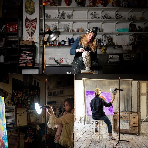 daylight Company Easel Lamp Go™ Premium 95+ CRI LED Art Lamp with 3-Step Dimmer, USB-C Cable, and Built-in Battery for Superb Color Reproduction and Uninterrupted Illumination in Saudi Arabia