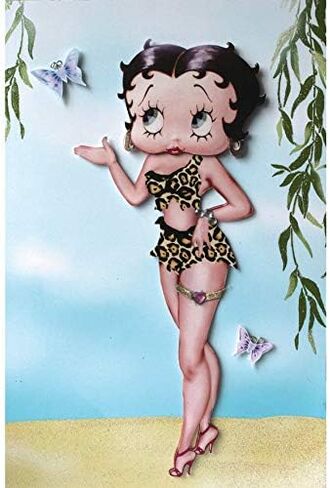 Betty Boop Blank"3-D" Greetings Card Selection with Envelope (Stepping Out) in Saudi Arabia