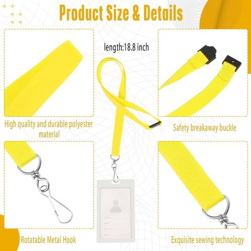Patelai 60 PCS Breakaway Lanyards with J Hook Bulk Flat لشارات الهوية شارة الشحمة الشحرية. in Saudi Arabia