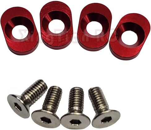 ترقيات سبيكة الألومنيوم تثبيت محرك قاعدة التعزيز محرك شباك لتراككساس 1/8 SLEDGE 95076-4 4PCS - الأحمر in Kuwait