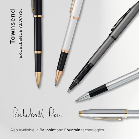 Cross Townsend Medalible Pen Rollerball Pen ، 23 قيراط مطلي بالذهب ، يشمل صندوق هدايا فاخرة in Kuwait