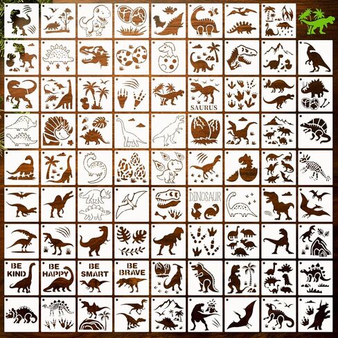 80 Pcs 6 x 6 Inch Stencils for Painting on Wood, Reusable Sea Ocean Creatures Mermaid Dolphin Shark Plastic Stencils DIY Craft Paint Template Set for Wall Home Decor in Kuwait