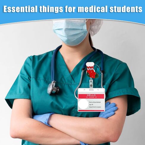 Nurse Badge Reel Retractable Bling Acrylic Nursing ID Card Alligator Clip Cute Glitter Rotatable Name Tag Holder for RN Obstetrics Dentistry Pediatrics Docter Students Teachers(Tooth) in Kuwait