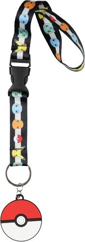 Pokemon Starter Pack Pikachu Charmander Squirtle Bulbasaur Wrist Strap Keychain Lanyard for Keys with 2" Charm Keychain Hand and Wrist Lanyard Strap ID Badge Holder in Saudi Arabia