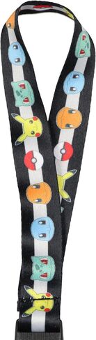 Pokemon Starter Pack Pikachu Charmander Squirtle Bulbasaur Wrist Strap Keychain Lanyard for Keys with 2" Charm Keychain Hand and Wrist Lanyard Strap ID Badge Holder in Saudi Arabia