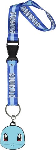 Pokemon Starter Pack Pikachu Charmander Squirtle Bulbasaur Wrist Strap Keychain Lanyard for Keys with 2" Charm Keychain Hand and Wrist Lanyard Strap ID Badge Holder in Saudi Arabia