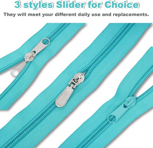 72 Yards 24 Colors #5 Nylon Zipper Rolls by The Yard with 3 Styles 260pcs Sliders,Continuous Zipper Tape for Sewing Projects,Bags,Jackets,and Crafts(24 Assorted Colors, #5) in Kuwait