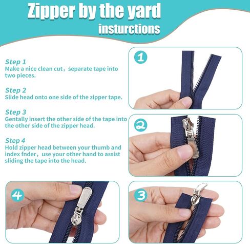 72 Yards 24 Colors #5 Nylon Zipper Rolls by The Yard with 3 Styles 260pcs Sliders,Continuous Zipper Tape for Sewing Projects,Bags,Jackets,and Crafts(24 Assorted Colors, #5) in Kuwait