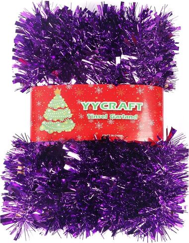 YYCRAFT Gold Metallic Twist Garland Tinsel Garland Christmas Tree Garland- 3" x 10 Yards in Kuwait