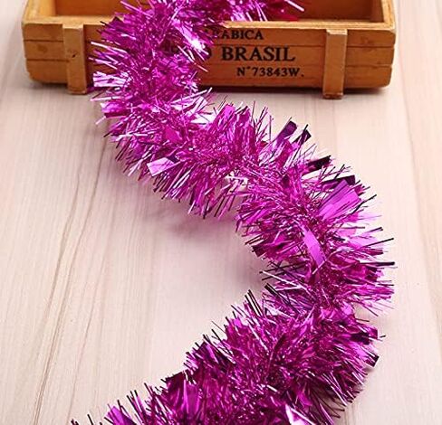 YYCRAFT Gold Metallic Twist Garland Tinsel Garland Christmas Tree Garland- 3" x 10 Yards in Kuwait