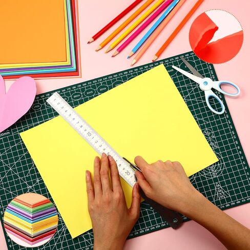 Sinmoe 200 Sheets 8.5'' x 11'' Colored Construction Paper Cardstock Starter Kit 200 Gsm Double Sided Printed Thick Cardstock Paper for Kids DIY Cards Making Scrapbooking School(Multicolor-40) in Saudi Arabia
