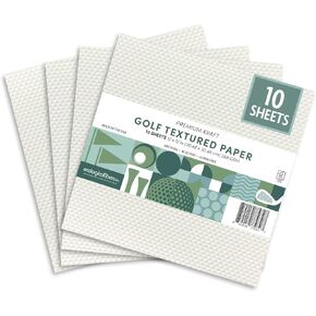 Premium Sports Textured Kraft Paper, 12" x 12" Sheets, by Ecological Fibers (Football, 10 Sheets)