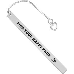 Runner Gifts for Women Men Fitness Gym Gift Find Your Happy Pace Bookmark Gift for Marathon Runner Athletes Fitness Trainer Gift Inspirational Gift for Friends Daughter Son