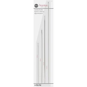 Dritz Home 9021 Long Straight Upholstery Hand Needles, Size 6, 8, 10 & 12-Inch (4-Piece), Silver