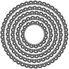 Lace Round Circle Cutting Dies,5 Pcs Round Frame Die Cuts Circle Stencils Die Cut for DIY Photo Album Card Craft Paper Embossing Supplies Arts, Crafts