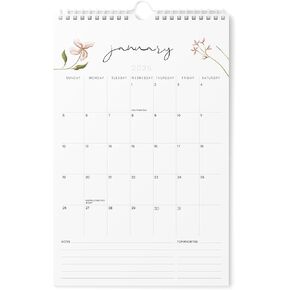 Karto Wall Calendar 2025 - Vertical 11x17 inch Runs Until June 2026 - Boost Your Productivity and Easy Planning with the Aesthetic Monthly Calendar - Flowers