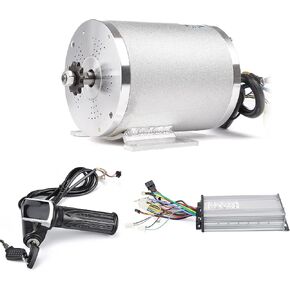 Electric Brushless DC Motor Complete Kit, 48V 2000W 4300RPM High Speed Motor, With 33A 15 Mosfet Controller, Battery Display LCD Throttle, Electric Scooter Bicycle Motorcycle Mid Drive Motor, DIY Part in Kuwait