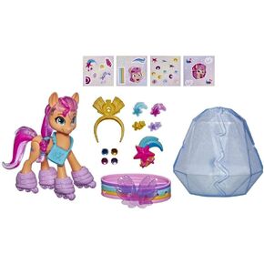 My Little Pony: A New Generation Movie Crystal Adventure Sunny Starscout - 3-Inch Orange Pony Toy, Surprise Accessories, Bracelet, Kids Easter Basket Stuffers (Accessory Colors May Vary)