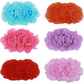 6 PCS Dog Collar Large Flowers | Pet Neck Bows Sliders for Puppy Small Medium Big Cat Alpaca Rabbit Pet Collar Attachment Grooming Accessories