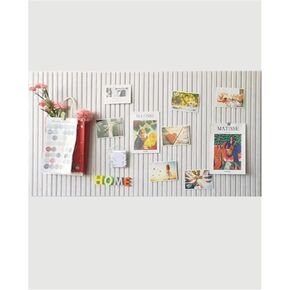 24 x 16 inches Large Bulletin Board, Decorative Felt Pin Board, 0.35“ Thick Foldable Photo Display Board with Self-Adhesive Tape, Vision Board for School Home Kitchen Office Walls - Beige