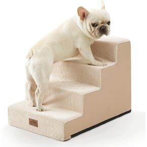 Dog Stairs for Small Dogs, 5 Tier Wider Pet Stairs for High Beds, 23.6" H Non-Slip Dog Steps for Old Cats, Puppies, Small Medium Dogs, 29.5x19.7x23.6 inch, Dark Grey