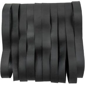 Tactical Rubber Bands Size #107 (7'' x 3/5''), 20 Pcs Black Thick Extra Large Ultra Wide Strong Heavy Duty Rubber Bands for Office, Home, School, Industrial, Outdoor Camping Survival Fishing
