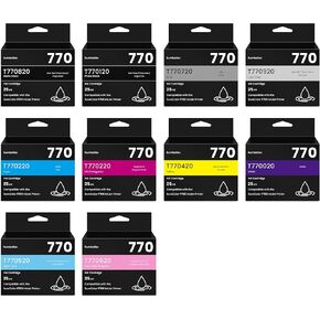 T770 770 Ink Cartridges P700 Ink Cartridge 10-Colors T770020 T770120 T770220 T770320 T770420 T770520 T770620 T770720 T770820 T770920 Ink Replacement for SureColor P700 SC-P700 Printer Ink