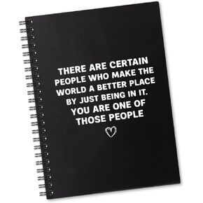 You Make The World A Better Place 160 Blank Pages Spiral Notebook, Funny Work Gifts Office for Colleague Team Member Staff Friend Mental Health Social Worker, Office Gifts for Coworker
