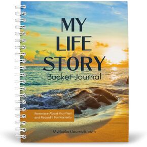 Bucket Journal My Life Story Connect to Your Past, Record Memories, & Share with Loved Ones - Life Story Notebook Gift for Dad, Mom, Grandma, or Grandpa