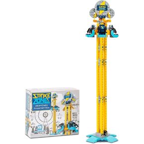 Brick Loot Strike Zone Drop Tower Amusement Park Ride Building Blocks, for Adults and Kids Ages 6+, Compatible with Lego & Other Brands, Custom-Designed Toy Building Bricks Set Model, 198 Pieces