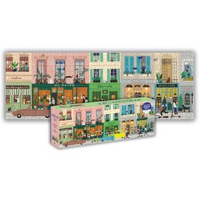 Galison Parisian Life – 1000 Piece Panoramic Puzzle Fun and Challenging Activity with Bright and Bold Artwork of Everyday Living in Paris for Adults and Families