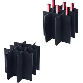 2 Sets Glass Divider Kits for Moving Boxes, Reusable Felt Dividers for Glassware Wine Bottle Kitchen Dish Packing, Fit Boxes About 16 x 12 x 12 inches