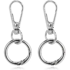 2pcs فتحة مزدوجة فتحة دوارة الخطاف دوارة مشبك مشبك المعادن دوار خطافات المفتاح مع حلقة مفاتيح مفتاح القصاص in Kuwait