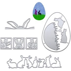 Arbuya 4 Sets/lot Easter Die Cuts for Card Making Easter Bunny Egg Cutting Dies for Cards Scrapbooking Paper Crafts Decoration