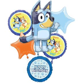 Anagram Bluey Birthday Party Supplies Foil Balloon Bouquet Decorations