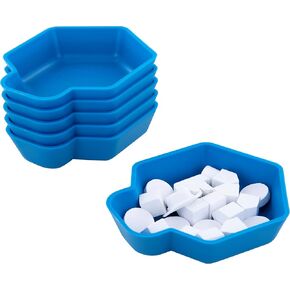 Feldherr Shell Expansion Pack - 6 Single-Colored Token Trays for Board Game Accessories, Tokens, meeples and Other Small Items, Color:Black