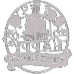 dream_light Metal Cutting Dies Stencils, Embossing Tool Dies Cuts Stencils Template for Card Making Scrapbooking DIY Photo Album Crafts Paper Decoration (Happy Birthday Cake)