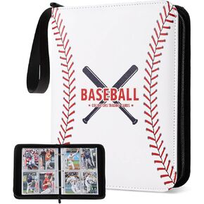 Baseball Card Binder with Sleeves 440 Pockets, Gifts for Baseball Card Collectors, Trading Card Holder Compatible with Topps Card, 55 Sleeves Card Album Card Storage Organizer
