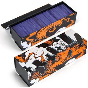 Trading Card Storage Box, Top Loader Boxes with Magnet Lid, Sports Card Case for Baseball/Soccer Card, Card Holder Case fits 800 Cards or 200 Top Loaders (Ethereal Elemental Grid, 4 Pack) in Kuwait