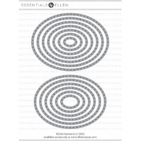 Ovals for Stitching, Essentials by Ellen Designer Die Cut, Layering Stackable Nesting Panels Matting Embroidery Needlework Sewing. DIY Metalic die Cut for Card Making