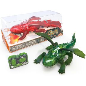 Hexbug Remote Control Dragon ، ألعاب Dragon Robot Robot القابلة لإعادة الشحن للأطفال ، ألعاب Dragon Dragon القابلة للتعديل للأولاد والبنات الذين تتراوح أعمارهم بين 8 وما فوق ، قد تختلف الأنماط