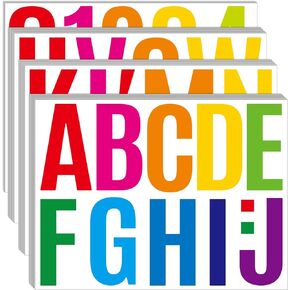 Bemeol 30 Sheets Large Letter Sickers 3 inch Vinyl Letter Alphabet Number Stickers for Bulletin Board Classroom Mailbox Window Door Home Decor(Black) in Kuwait