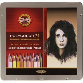 Koh-I-Noor Polycolor Portrait Artist's Coloured Pencils (Set of 24)