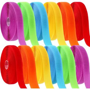 Zonon 12 Rolls Carpet Marker Strips Bulk Nylon Carpet Strips for Classroom Teacher and Social Distancing Colored Carpet Floor Spot Markers Early Childhood Education Materials(Colorful)