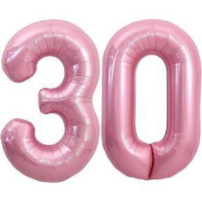 TONIFUL 40 Inch Light Pink Large Numbers Balloons 0-9, Number 2 Digital 2 Helium Balloons, Pink Foil Mylar Big Number Pastel Balloons for Birthday Party Anniversary Supplies Decorations