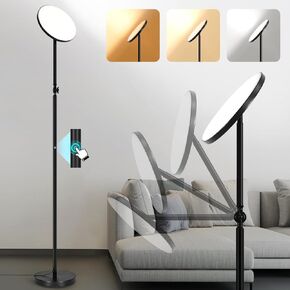 Floor Lamps for Living Room, 30W Super Bright LED Floor Lamp, Stepless Dimmable Tall Standing Lamp, Torchiere Floor Lamps with Touch Control, Modern Floor Lamp for Bedroom, Office