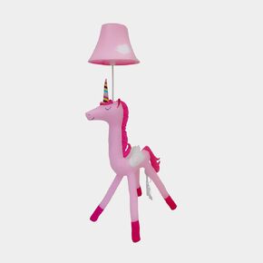 Floor Lamp, Pink Unicorn Design 51inch Tall Standing Lamp for Girl’s Bedroom, Hand-Stitched Toy Lamp Decorate Living Room, with an E26 LED Bulb