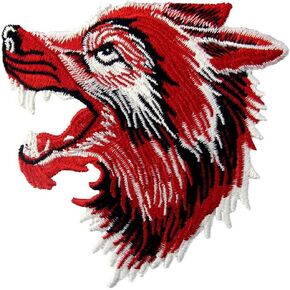 The Roaring Wolf Patch Embroidered Applique Iron On Sew On Emblem