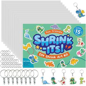 79pcs Dinosaur Sheet Sheets Theets ، Dinosaur Paper Keychain Kit with 12pcs Merrink Paper 16pcs و 50pcs for Open Iron Ring for Kids Creative Craft Carking ،